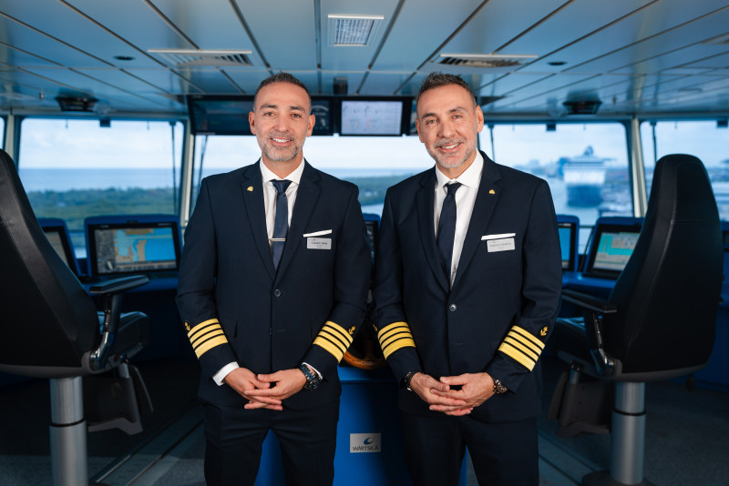 Brothers Tasos and Dimitrios Kafetzis will serve as co-captains of the upcoming Celebrity Ascent, the line’s fourth Edge Series ship, set to launch this December 2023.
Photo Credit: Celebrity Cruises