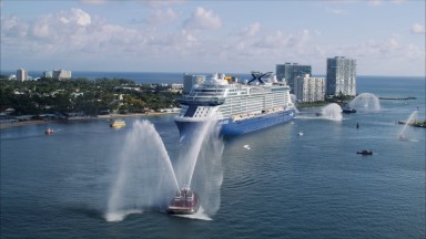 Celebrity Edge Arrival Aerials B-Roll